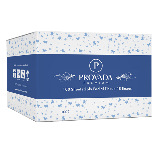 100 Sheets, 2 ply Facial Tissues