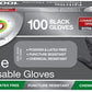 Black Nitrile Dispensable Gloves 100PK