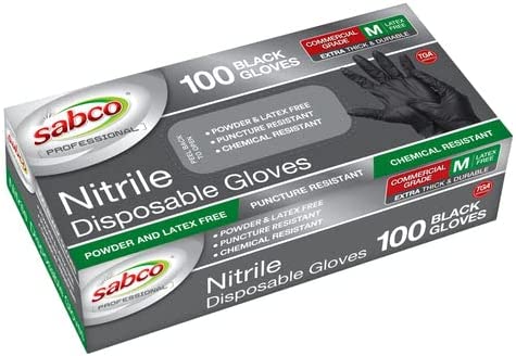 Black Nitrile Dispensable Gloves 100PK