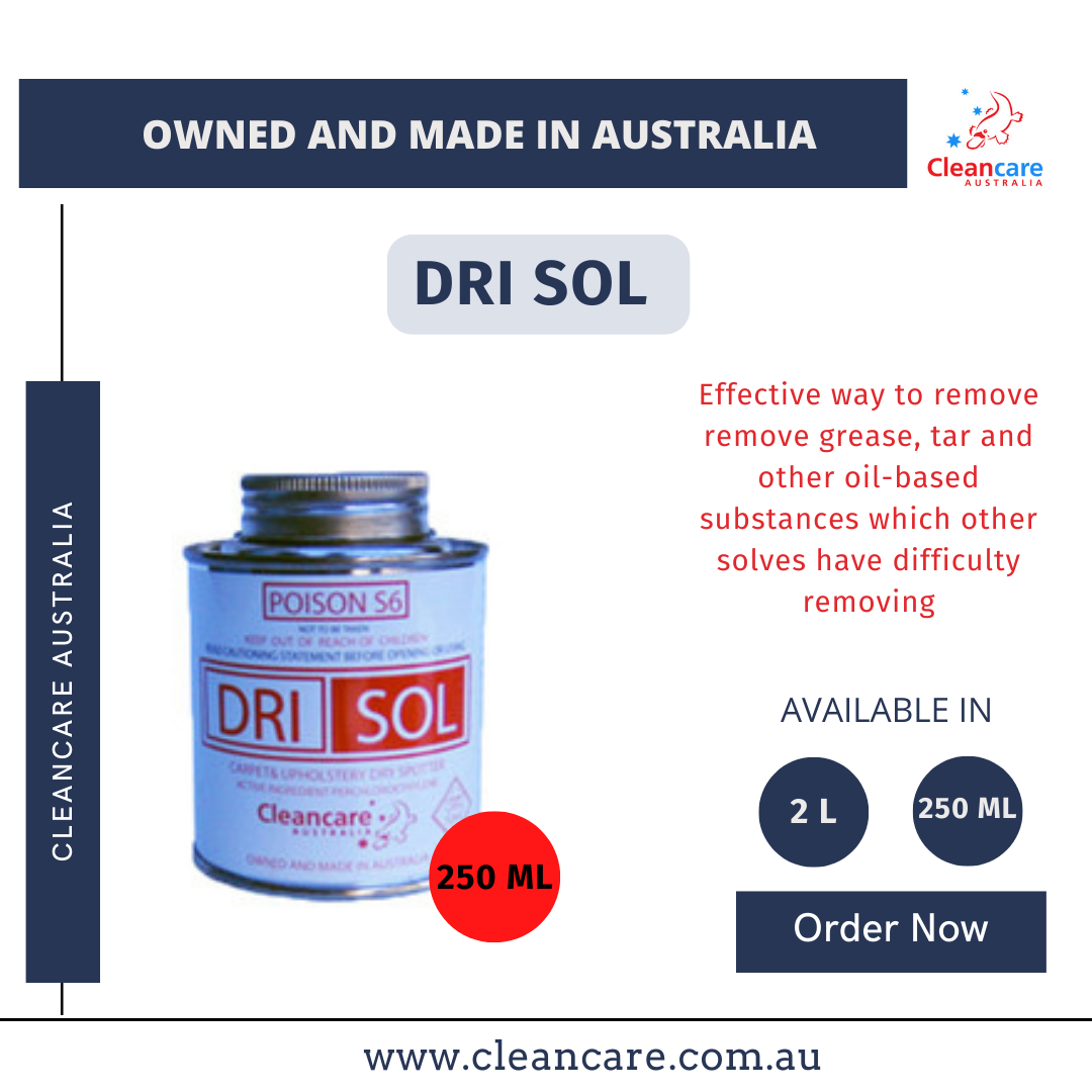 Dri Sol - Removes Grease, Tar & Oil Based Substances from Textile Surfaces