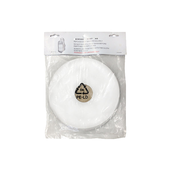 Paper dust bag for cleantech backpack