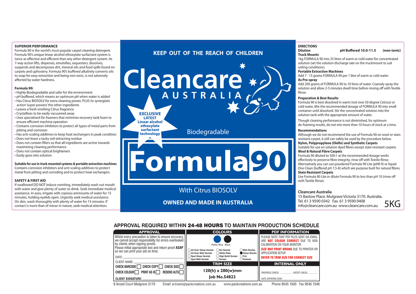 Formula 90 Carpet Cleaning Powder Detergent