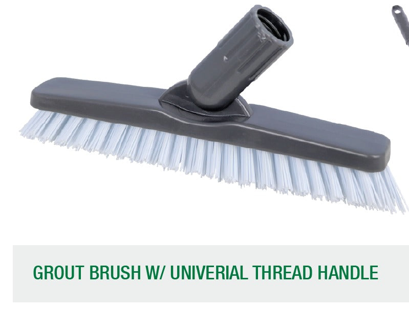 Grout Brush with Universal Thread Handle