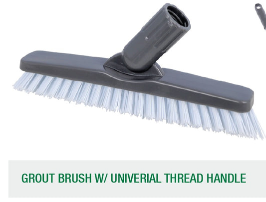 Grout Brush with Universal Thread Handle