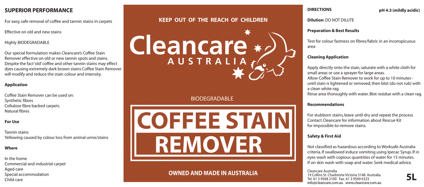 remove coffee stains from carpet